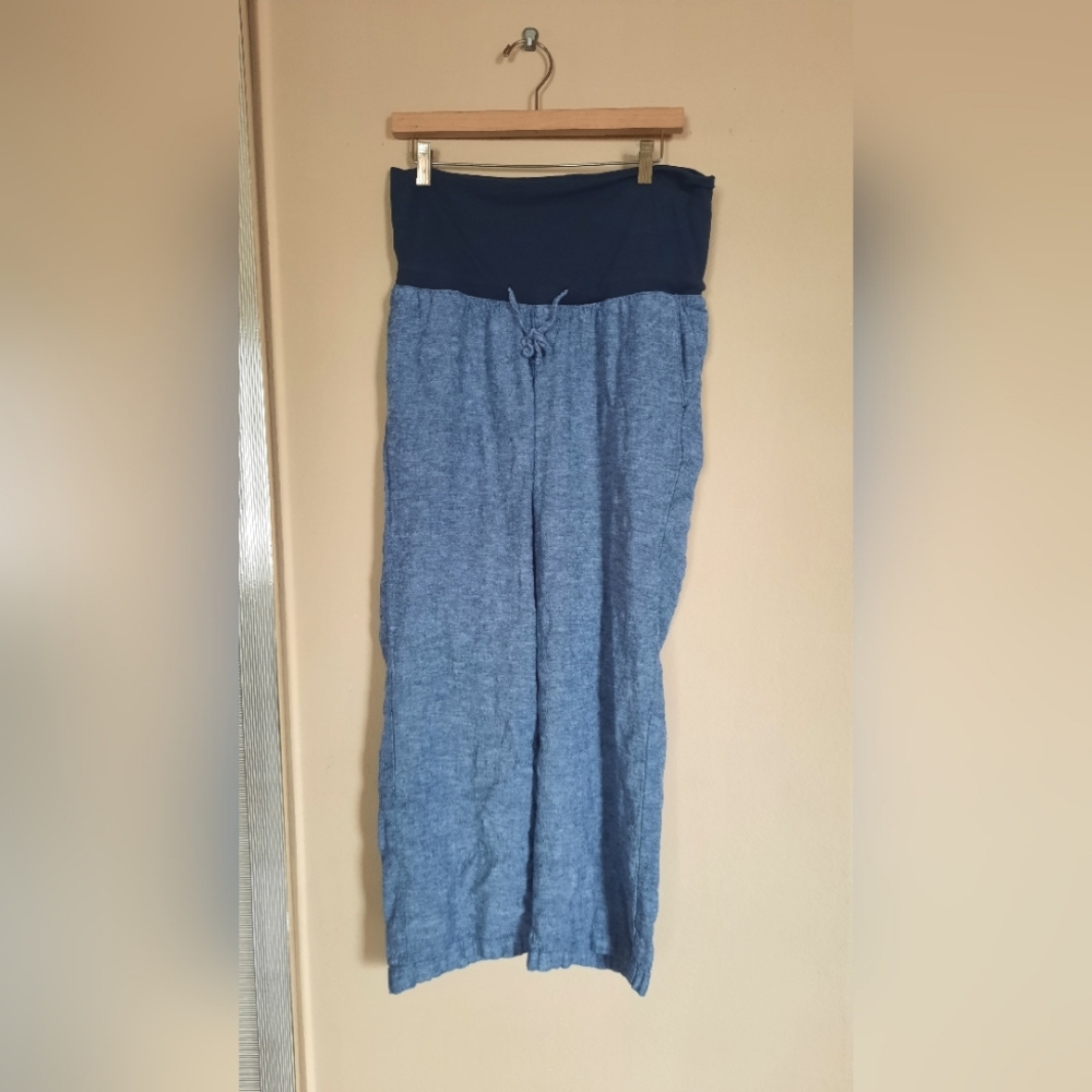 Old Navy Blue Wide-Leg Jumpsuit with Navy Waistband